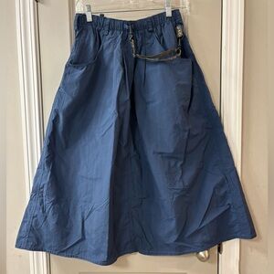 Macabi Slim Navy A-Line Skirt